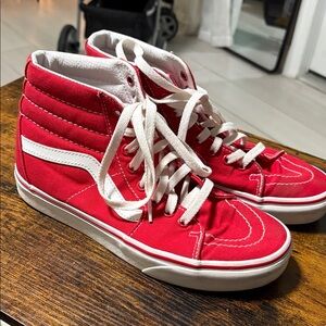 Vans Sk8-Hi Skate Shoe - Racing Red  unisex men’s 6.5 women’s 8
